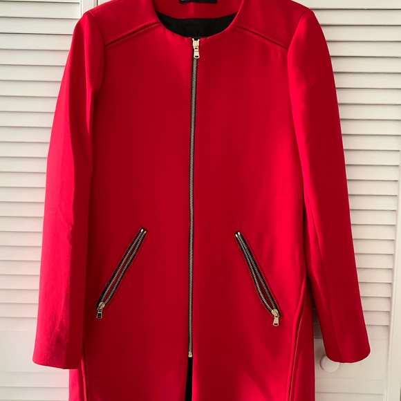Zara Red Coat - Picture 2 of 5